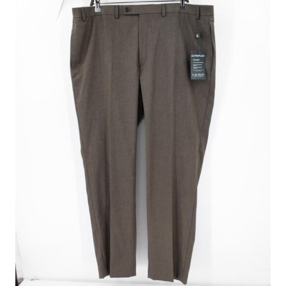 NWT Lauren ralph Lauren dress pants Mens 42 Classic fit Ultraflex stretch brown